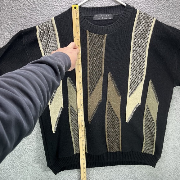 Vintage Protege Collection Sweater Mens XL Knit Biggie Cosby Acrylic Made in USA - Picture 8 of 12